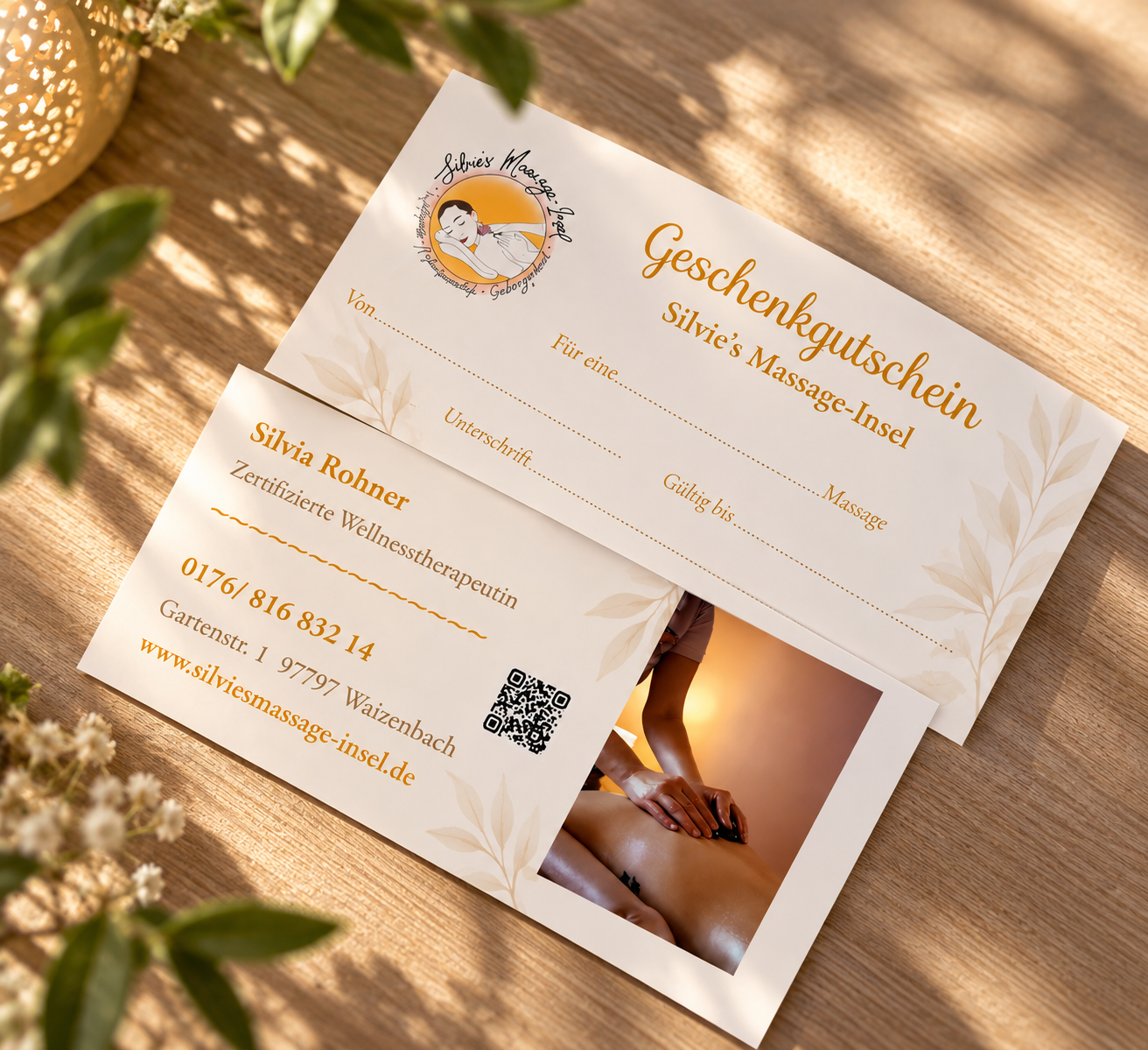 Wellness-Gutschein im warmen Spa-Stil, Silvia Rohner